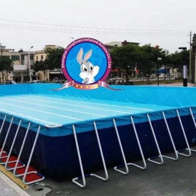 China Custom Family Use and Commercial Inflatable and Steel Frame Swimming Pool for sale