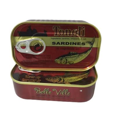 China Canned Sardines in Oil Can 125GX50Tins for sale