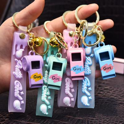 China Hot Gift Amazon Whistle Safety Trend Car Key Chain Bag Girl Key Pendant Gift for sale