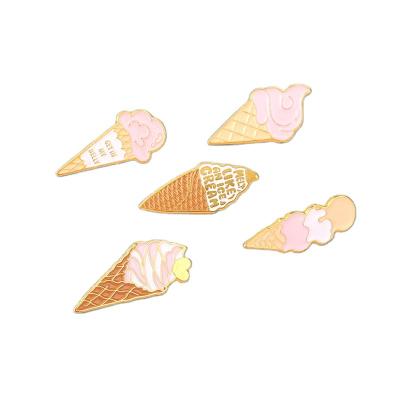 China High Quality America Ready To Ship Metal Lapel Badge Soft Food Ice Cream Enamel Pins Collection for sale