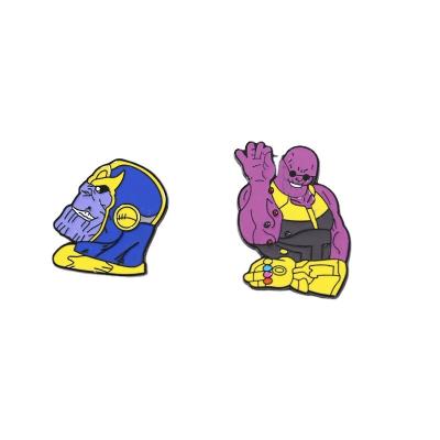 China America's Unique Ready To Ship Lapel Soft Bulk Metal Fabric Badge Funny Marvel Movie Enamel Pins for sale