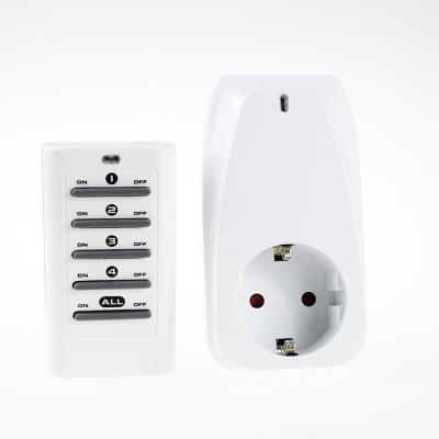 China Factory Supply 433.92MHz Wireless Remote Control Socket Residential / General Purpose Fix Code for sale