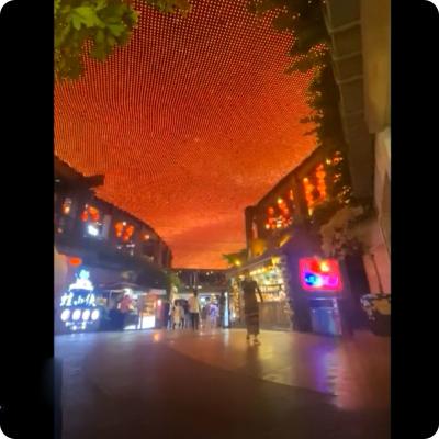 China T20-2LEDs Mesh LED Pixel Screen CE RoHS FCC Outdoor Transparent High Brightness for sale