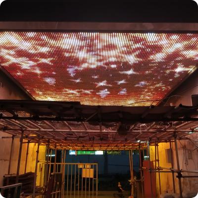 China T20 Soft Rgb Mesh Led Pixel Screen para la iluminación de fachadas de bares de discotecas al aire libre en venta