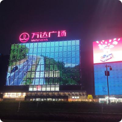 China Waterproof LED Grid Screen For Building Body , Street Square Building Lighting Grid Screen for sale