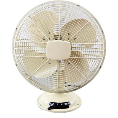 China Air Cooling Retro 12 Inch Design Metal Desktop Fan Electric Fan for sale