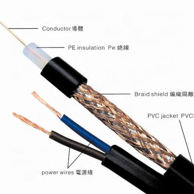 China Combo CCTV CCTV Cable RG59 With Power Cable for sale