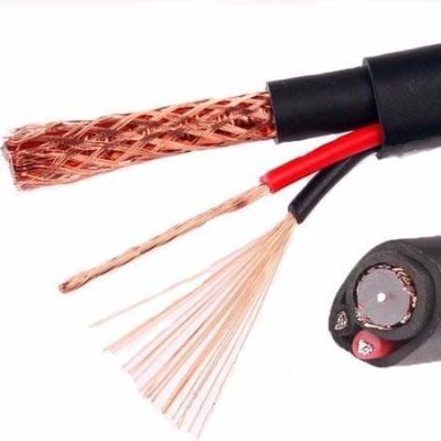 China Size Quality Factory Price CCTV Cable RG6 With 2 Core Siamese Power Cable Wire for sale