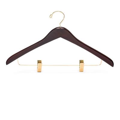 China CLASSIC Wholesale Popular Hot Sale Suit Coat Clothes Wooden Hanger With Clip for sale