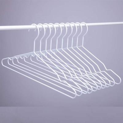 China Wholesale Space Saving Antirust White Chrome Plated Metal Hanger With Notches Design for sale