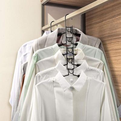 China Hot-Wholesale Minimalist Multifunctional Clothes Hanger Space Saving Clothes Hanger Magic Metal Cabinet Hanger for sale