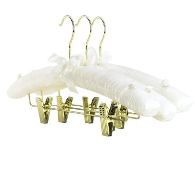 China CLASSIC High Quality Satin Fabric Padded Satin Padded Coat Hanger for Delicate Wedding Dresses for sale