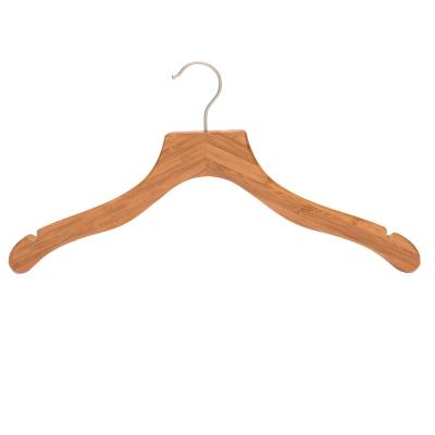 China CLASSIC Hot Selling Natural Eco-friendly Bamboo Wardrobe Space Saving Shirt Hanger for sale