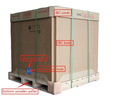 China Non-hazardous Liquids Bulk Transport IBC 1000L Wholesale Stackable Container Food Grade PAPER Packaging for sale