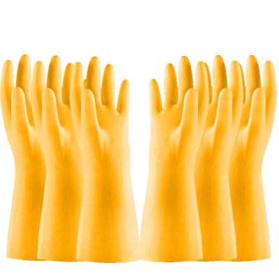 China Tendon Rubber Comfortable Kitchen Latex Long Sleeve Household Protective Thickened Cleaning Rubber Work Gloves for sale