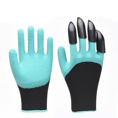 China 13 Gauge Construction Work Gardening Nylon Knitting Garden Coated Gloves for sale