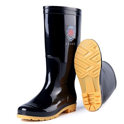 China Alkali Oil PVC Rubber Rain Boots Lightweight Non Slip Cheap Waterproof Anti Acid Resistant Safety Rain Boots For Work for sale