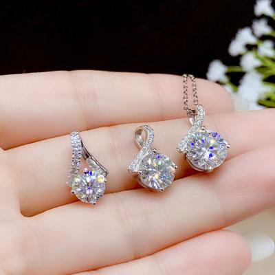 China Other Moissanite Necklace 123CT VVS Silver 925 Diamond Necklace For Women Wedding Party Gift Diamonds for sale