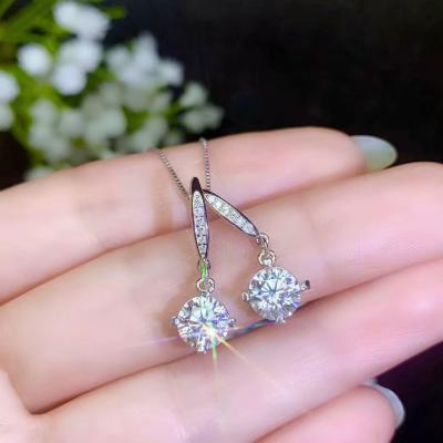 China 100% Real 1ct Moissanite GRA Certification S925 Ethnic Silver Stud Earrings For Women Wedding Party Fine Jewelry Dropship for sale