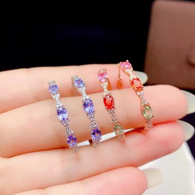 China Ethnic Natural Rare Color Sapphire Tanzanite Earrings 925 Sterling Silver Precious Jewelry for sale