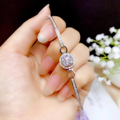 China Real neo-gothic moissanite bracelet, 925 sterling silver and exquisite crafts, popular style, women's bracelet factory promotion for sale