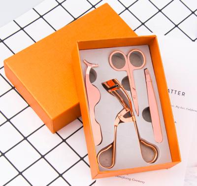 China Beautiful Easy Wholesale Private Label Case Rose Gold Clip Mink False Eyelash Tweezers for sale