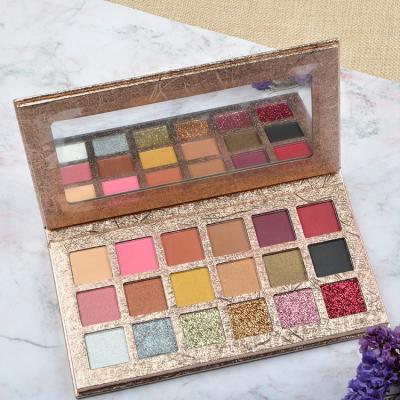 China High Waterproof Custom Private Label Dye Eyeshadow Palettes With Rose Gold Packing for sale