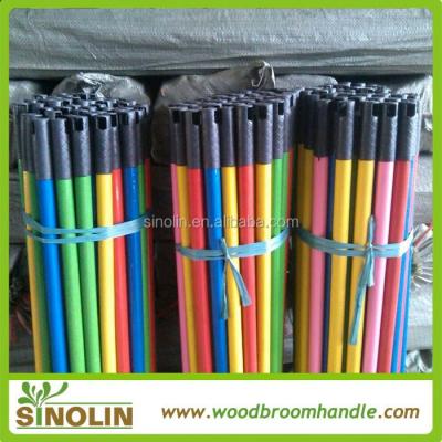 China Turkish Home Market Used Wooden Broom Stick With PVC Coated for sale