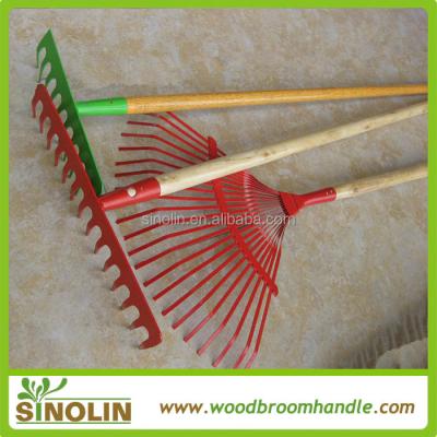 China SINOLIN Garden Rake Eulayptus Wooden Rake Handle for Garden for sale