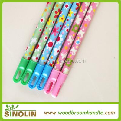 China SINOLIN Colored Straight PVC Coating Metal Broom Pipes Metal Broom Handle PVC Stick for sale