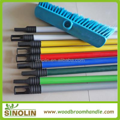 China SINOLIN Home Metal Broom Stick PVC Coated Metal Broom Handle Powder Coating Metal Handle for sale