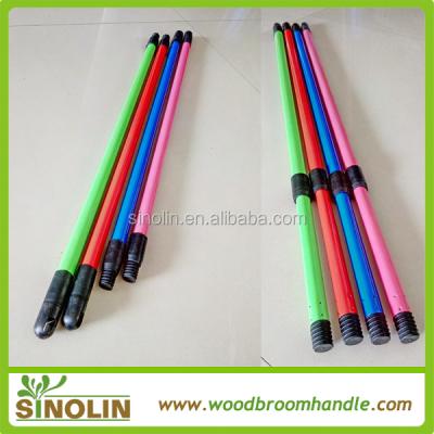 China SINOLIN home iron pipe broom handle, metal broom stick, iron stick telescopic tube for sale