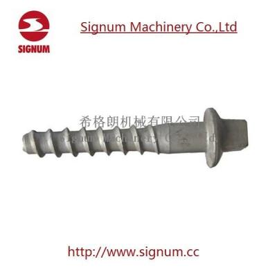 China Plain Oil Spike, HDG Railway Spike, Ss8 Track Spike,M24x160 M24x140 M24 Railway Screw Spike for sale