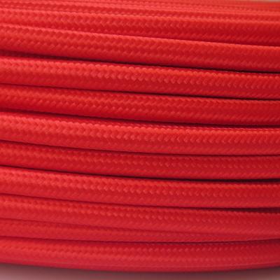 China Over 2 Core Red Electrical Cloth Fabric Wrap Cotton Braid Electrical Wire for sale