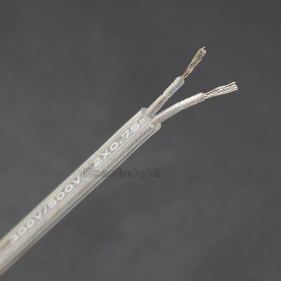 China European Double Core 0.75mm2 PVC Insulation Transparent Flexible Cable 2 for sale