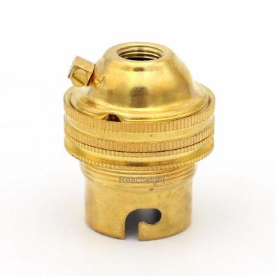 China Metal Brass Decorative Bronze Lamp Socket Holder Retro Bayonet B22 Lamp Socket Holder for sale