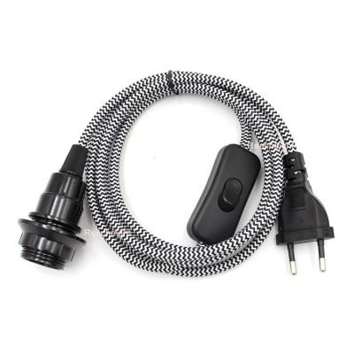 China Home Appliance 2 Meters E14 Lamp Holder Power Cord With Built-in Switch for sale