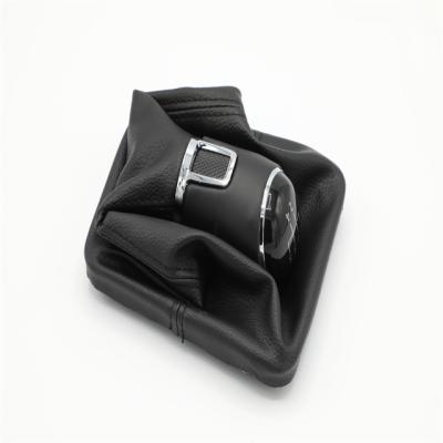 China Hot Sales 5 Speed ​​Leather Car Gear Shift Knob With Black Leather Sheath Fit For New Jetta 04 for sale