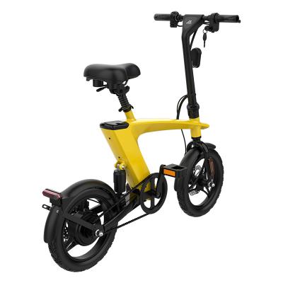 China Joynfun B12021Hot Aluminum Alloy Yellow Frame Mountain Folding Bike Electric Speed ​​25km Climb 15 Degree Dropshipping Electric Bike for sale