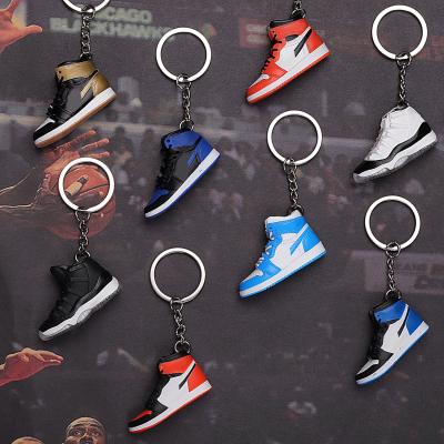 China OEM Wholesale 3D Mini Sneakers AJ Jordan Sb duk key chain cute keychains shoe pattern ouch with box key chain for sale