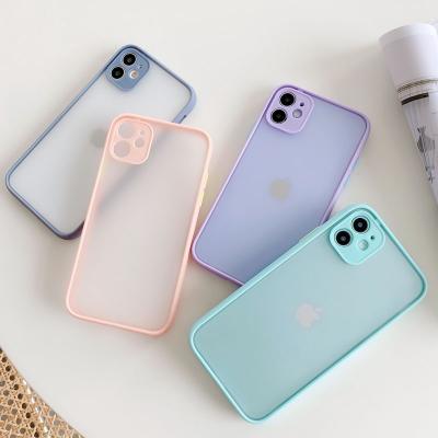 China Shockproof Anti-drop Camera Lens Case For iPhone 12 Cases Protective Translucent Mobile Phone Back Case For iPhone 12 xr 11 for sale