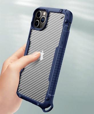 China Military Grade Anti-drop Fall Protection Case For iPhone 12 With Wristband Carbon Fiber Case For iPhone Airtag Design Case For iPhone 12 for sale