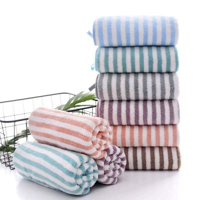 China 2022 New Microfiber Bath Towel Velvet Towel Viable Coral Velvet Woven Dry Hair Towel for sale