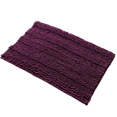 China Wholesale Customized Non Slip Chenille Floor Mat Color Chenille Metallic Bath Mat Non Slip for sale