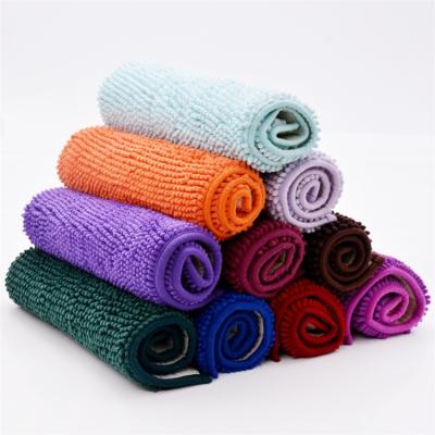 China 2022 Washable Newest Soft Factory Customized Non Slip Chenille Rug Bath Mats for sale