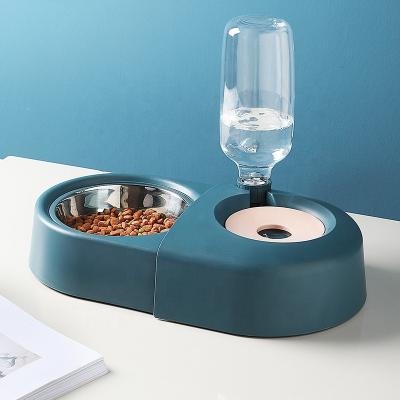 China Automatic Cat food bowl dog pet supplies double bowl water machine feeder pet basin water bowl water feeder for sale