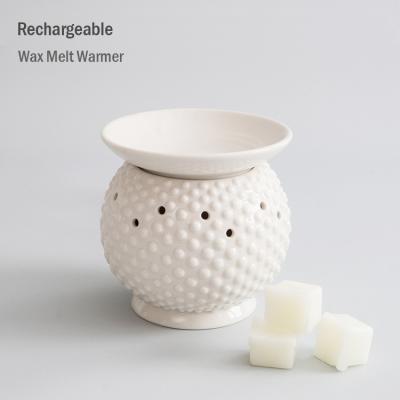 China Polyresin Rechargebale Aroma Essential Oil Diffuser Wholesale Electric Ceramic Wax Warmer Oil Burner for sale