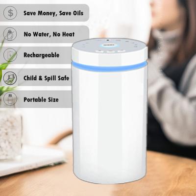 China Wholesale Portable Aromatherapy USB Diffuser Portable Wireless Rechargeable Oil Diffuser Resist Acid Oil from POM Plastic No Lights or Heat for sale