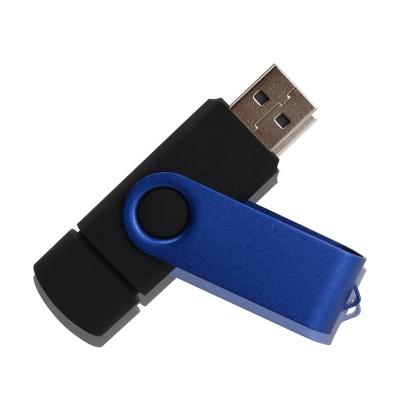 China Wholesale Metal+Plastic USB Sticks 2 In 1 Type C 2.0 Plastic Pivot OTG USB Drive USB Flash Memoria for sale