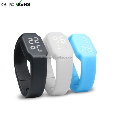 China Promotional Gift Plastic Wristband USB Watch PVC Wristband USB Flash Drive With LED Watch for sale